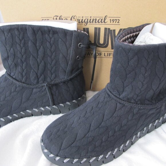 New in Box - Muk Luks Black Hoboken Ankle Boots - 6.5 - Picture 9 of 10